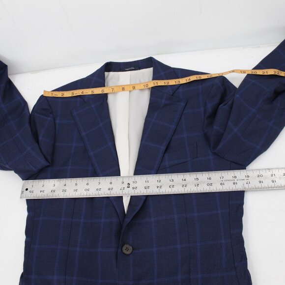 Suitsupply Sport Coat Mens 38R Lazio Slim TWo Button Plaid Pure Wool Super 110s - Picture 6 of 16